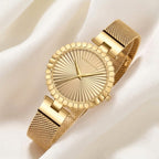HANNAH MARTIN 1571 Women’s Fashion Watch – Unique Simple Design with Japanese Quartz & Stainless Steel Gold