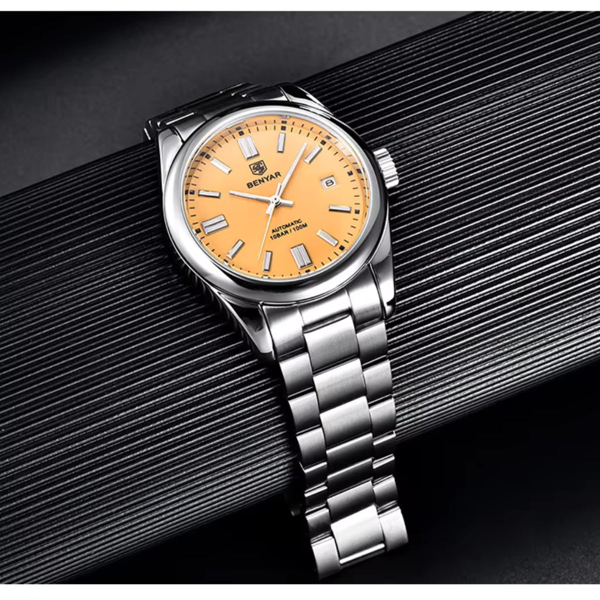 BENYAR 5185 Men’s Automatic Mechanical Stella Yellow Dial “Oyster Perpetual” Inspired Watch