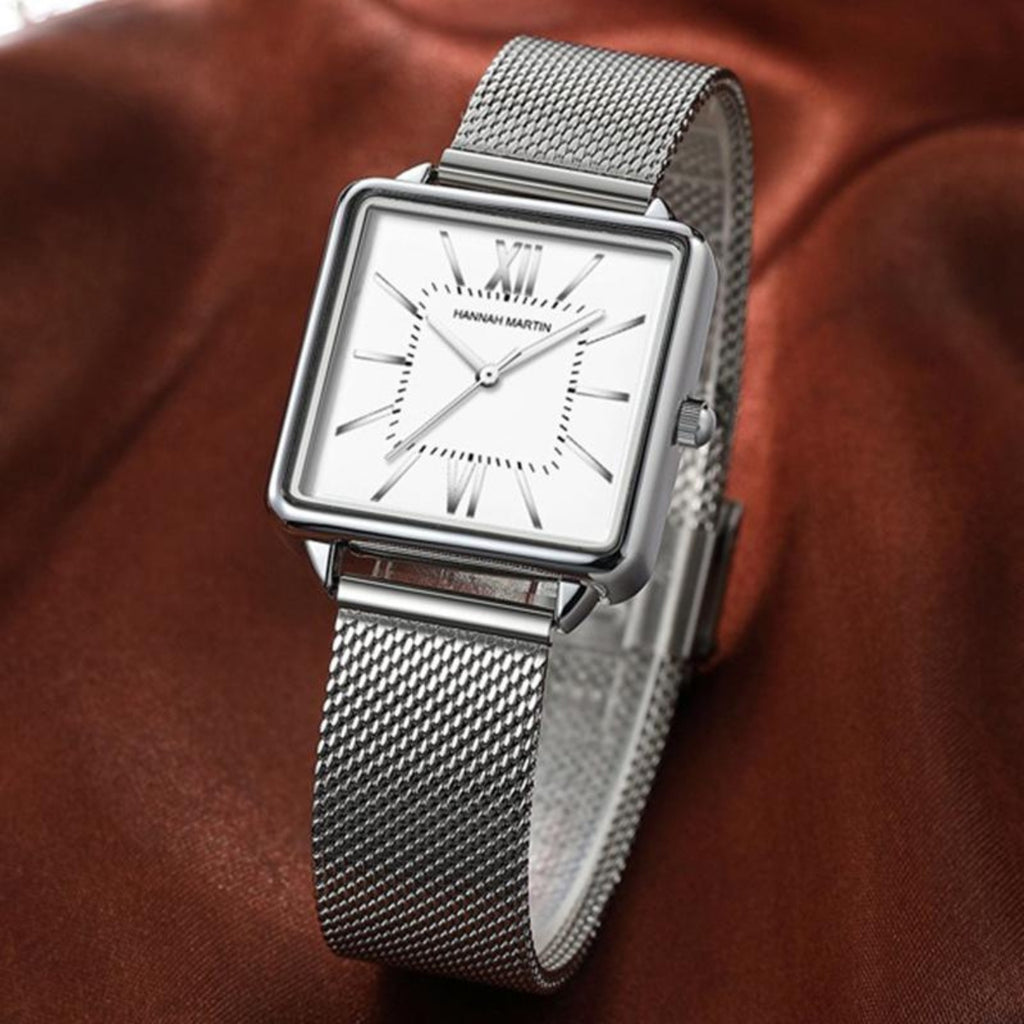 Hannah Martin 1082 Women’s Square Watch – Casual Quartz Wristwatch with Japanese Movement