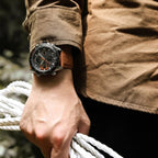 NAVIFORCE 9197 Men’s Dual-Display Watch – Luxury Analog-Digital Chronograph with Alarm & Waterproof Black and Brown
