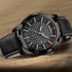 NAVIFORCE 8023 Men’s Original Fashion Watch – Waterproof Quartz Leather Wristwatch with Calendar Black and White