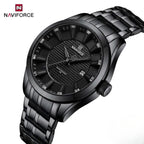NAVIFORCE 8032 Men’s Stainless Steel Watch – Original Quartz Business Wristwatch - Black