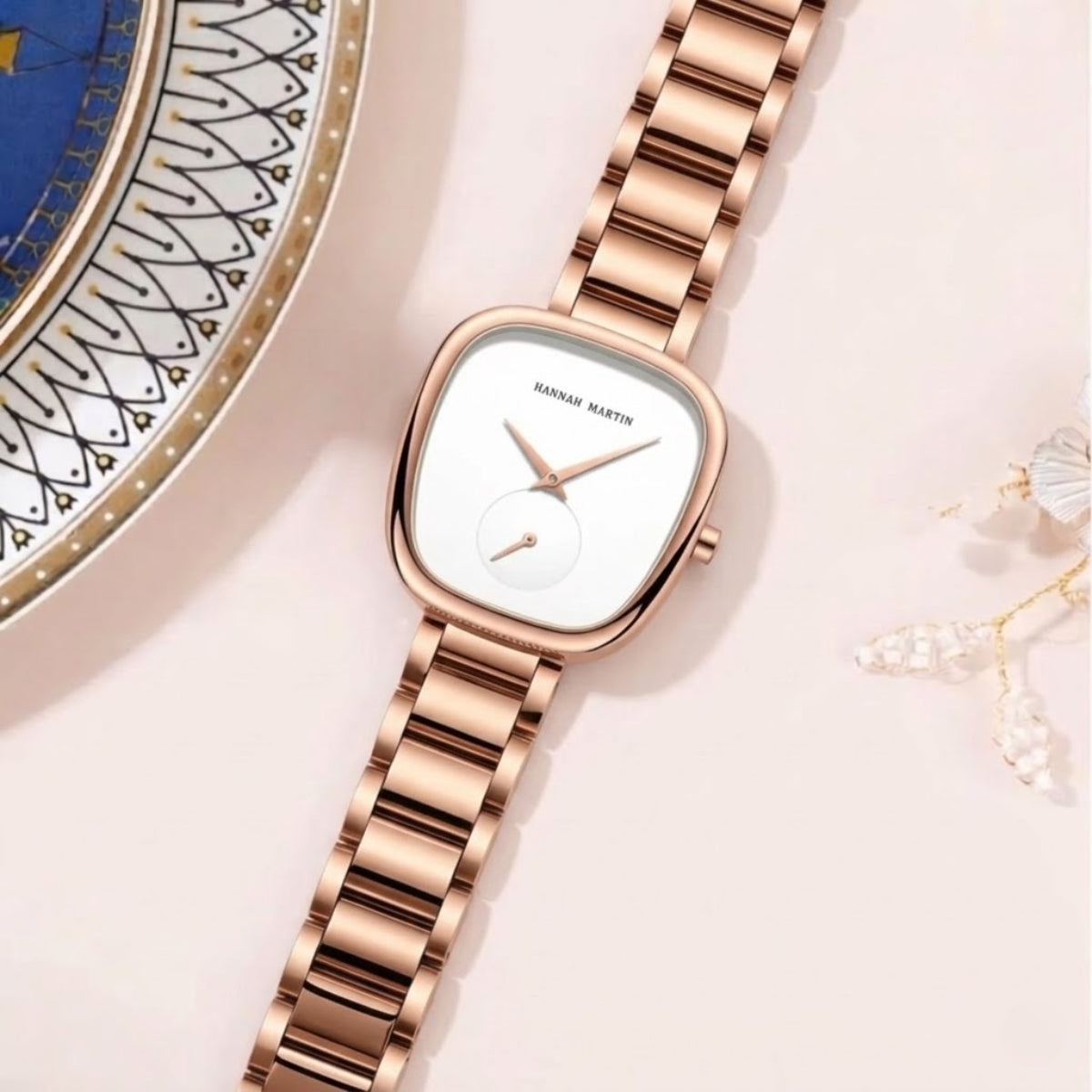 Hannah Martin 1251 Women’s Fashion Watch – Stainless Steel, Japan Quartz & Waterproof White Dial