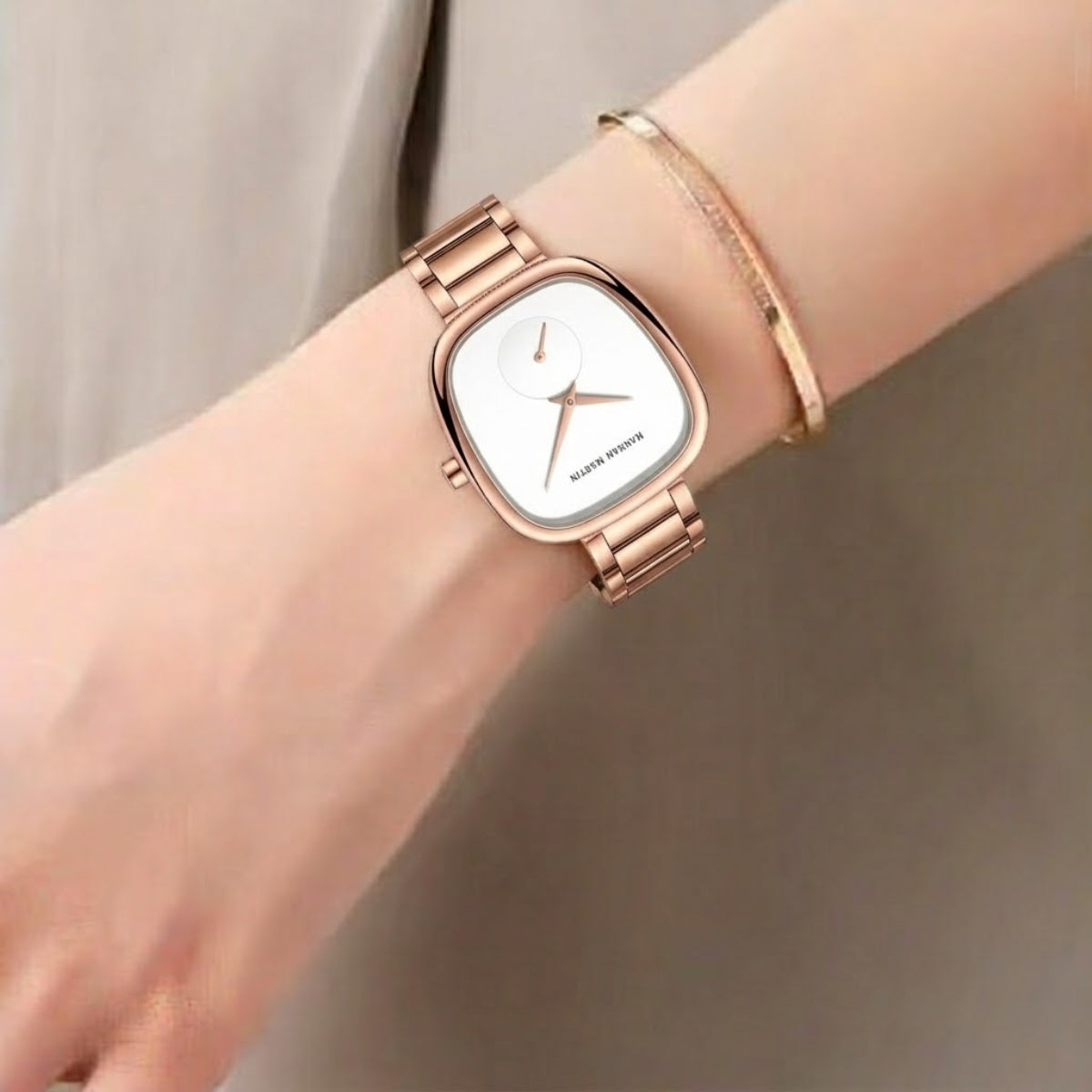 Hannah Martin 1251 Women’s Fashion Watch – Stainless Steel, Japan Quartz & Waterproof White Dial