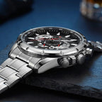 Curren 8363 Men's Watch Multifunctional Waterproof Chronograph Quartz Silver and Black