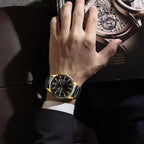 CURREN 8406 Men Watch Stainless Steel  Water Resistant Quartz Watche Black and Gold