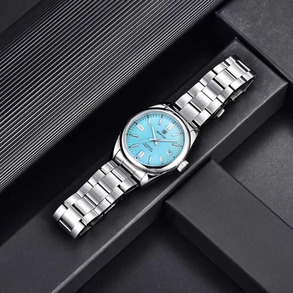 BENYAR 5185 Men’s Automatic Mechanical Turquoise Blue Dial “Oyster Perpetual” Inspired Watch