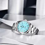 BENYAR 5185 Men’s Automatic Mechanical Turquoise Blue Dial “Oyster Perpetual” Inspired Watch
