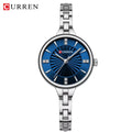 CURREN 9097 Women’s Luxury Fashion Watch – High-Quality Stainless Steel Quartz Wristwatch (3ATM Waterproof) Silver and Blue