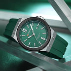 CURREN 8467 Men Watch Waterproof Quartz Silicone Strap Green