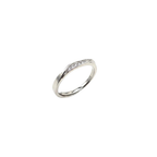 Elegant Intertwined Shimmering Wave Ring