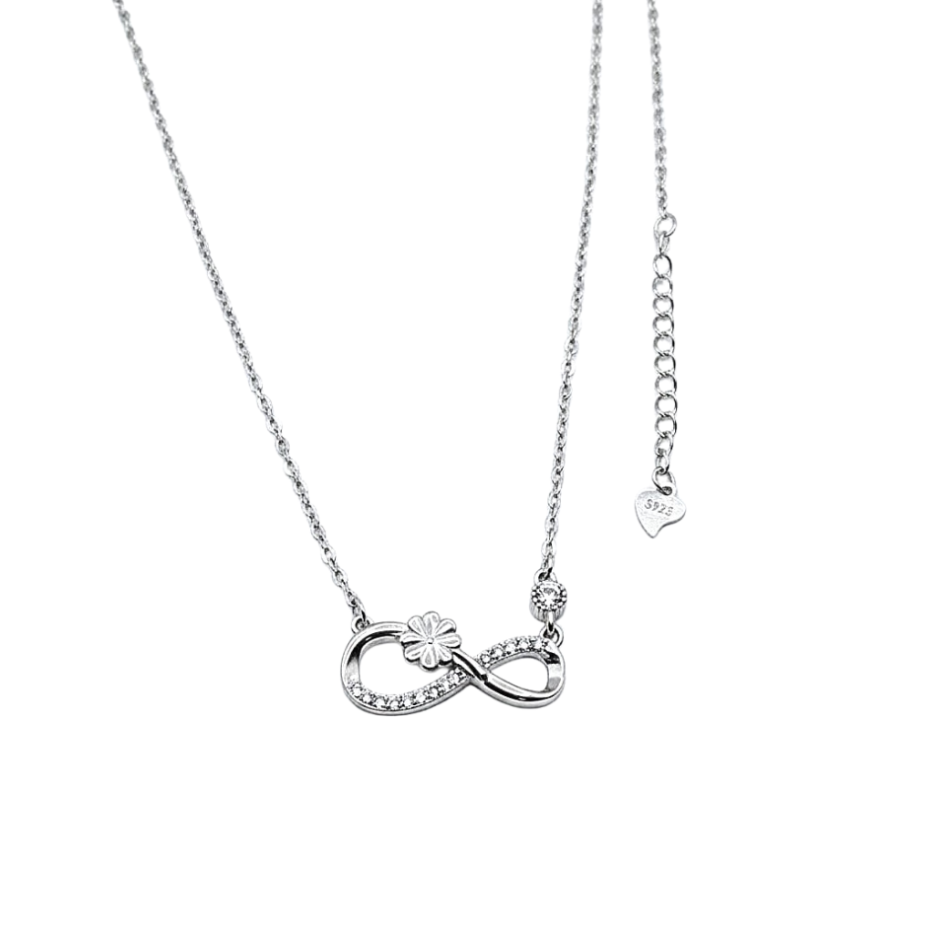 Infinity Blossom Necklace & Stud Earring Set