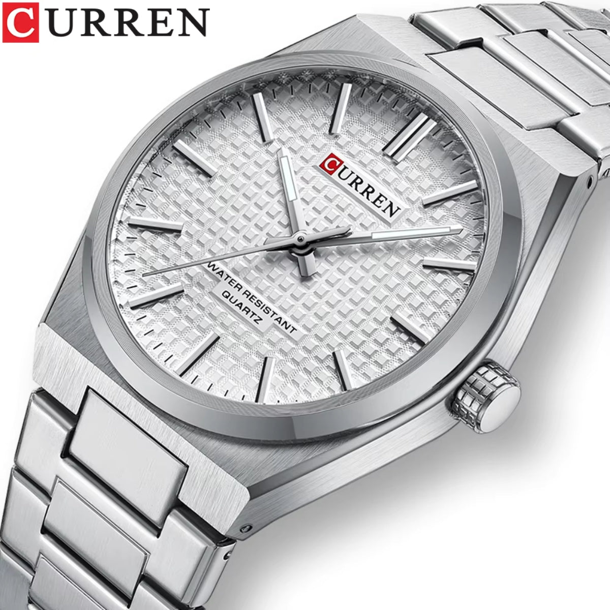 CURREN 8439 Men’s Luxury Watch – Japan Quartz Movement, Business & Sport Waterproof Wristwatch White dial