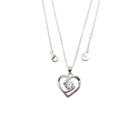 S925 Silver Open Heart Solitaire