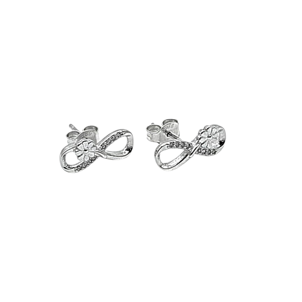 Infinity Blossom Necklace & Stud Earring Set