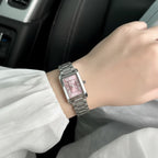 Scottie 9655 Women’s Classic Square Gold Watch – Luxury Stainless Steel Quartz Wristwatch Purple