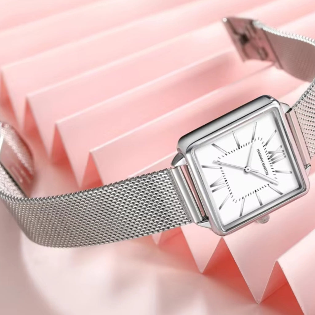 Hannah Martin 1082 Women’s Square Watch – Casual Quartz Wristwatch with Japanese Movement