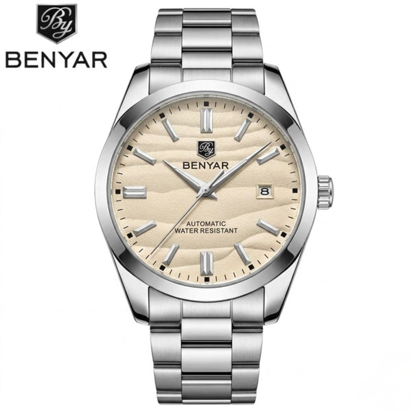 BENYAR 5208 Men’s 40mm Mechanical Watch – Sand Dune Textured Dial