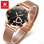 OLEVS 5189 Women’s Luxury Watch – Elegant Quality Stainless Steel Quartz Wristwatch for Ladies & Girls Black