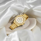 Scottie 9677 Women’s Gold Stainless Steel Watch – Waterproof Quartz Sport Wristwatch Gold