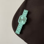 Scottie 9718 Women’s Luxury Square Watch – Stainless Steel Quartz with Green Color