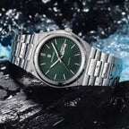 Poedagar 821 Men's Luxury Fashion Watch – Waterproof Luminous Quartz Wristwatch with Stainless Steel Band Green