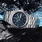 Poedagar 821 Men's Luxury Fashion Watch – Waterproof Luminous Quartz Wristwatch with Stainless Steel Band Blue