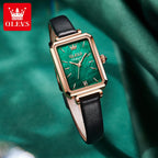 OLEVS 6624 Women’s Top Luxury Watch – High Quality Waterproof Quartz Green Dial with Fashion Belt Strap