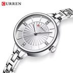 CURREN 9097 Women’s Luxury Fashion Watch – High-Quality Stainless Steel Quartz Wristwatch (3ATM Waterproof) Silver