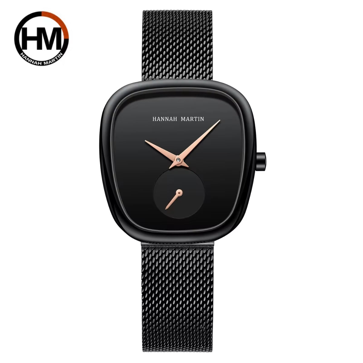 Hannah Martin 1251 Women’s Fashion Watch – Stainless Steel, Japan Quartz & Waterproof Black