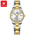 OLEVS 3621 Women’s Classic Watch – Stainless Steel Waterproof Quartz  Golden White