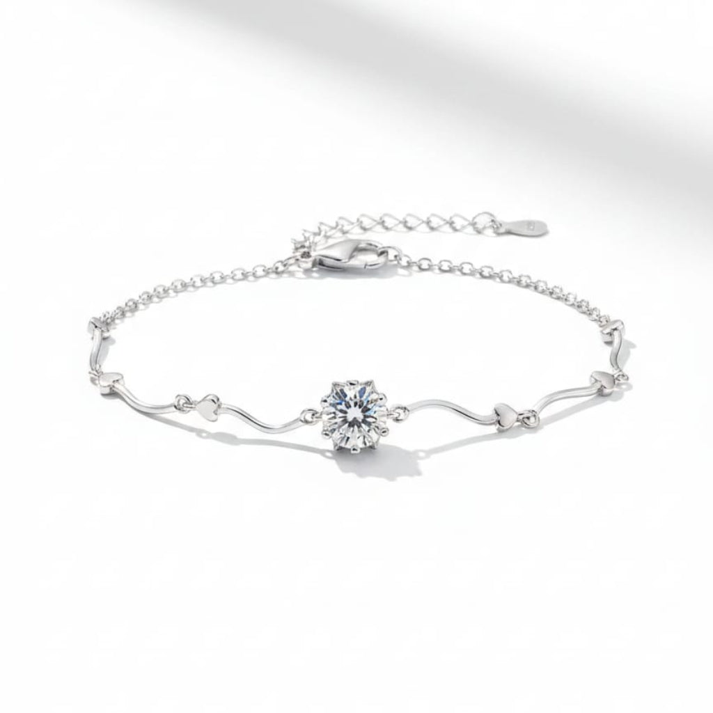 S925 Wavy Link Bracelet