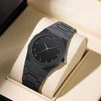 Nibosi 8102 Classic Arabic Numeral Men’s Watch - 40mm Ultra-Slim Polycarbon Quartz Movement with Premium Glass Dial Black