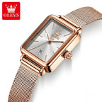 OLEVS 3692 Women’s Watch – Stainless Steel Quartz Wristwatch with Waterproof - Rose White