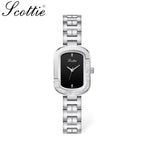 Scottie 9723 Women’s Modern Luxury Watch – Elegant Analog Quartz Wristwatch with Waterproof Alloy Band Black