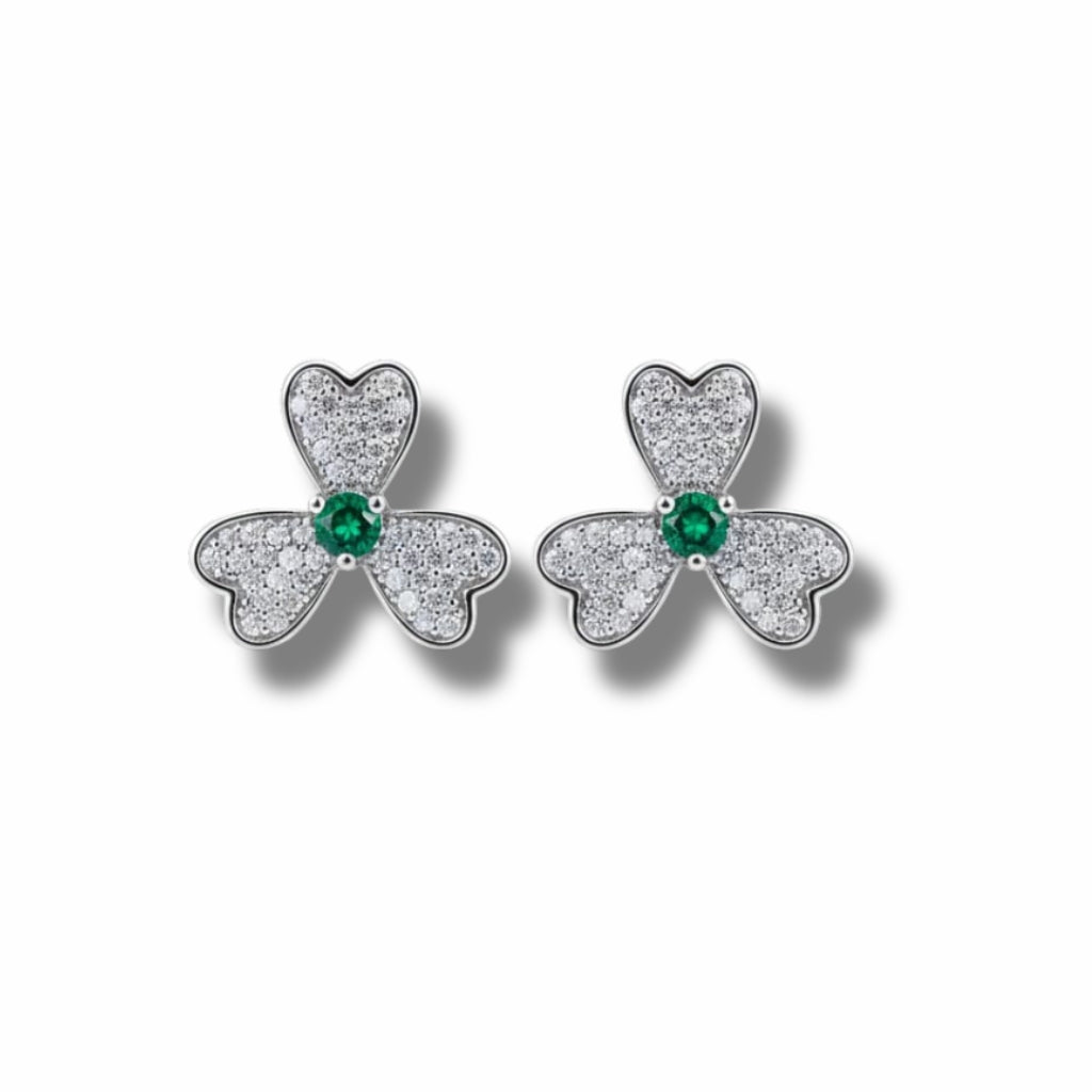 Three-Leaf Clover Jewelry Set Pavé-Set