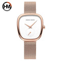 Hannah Martin 1251 Women’s Fashion Watch – Stainless Steel, Japan Quartz & Waterproof Rose Gold and White