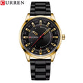 CURREN 8406 Men Watch Stainless Steel  Water Resistant Quartz Watche Black and Gold