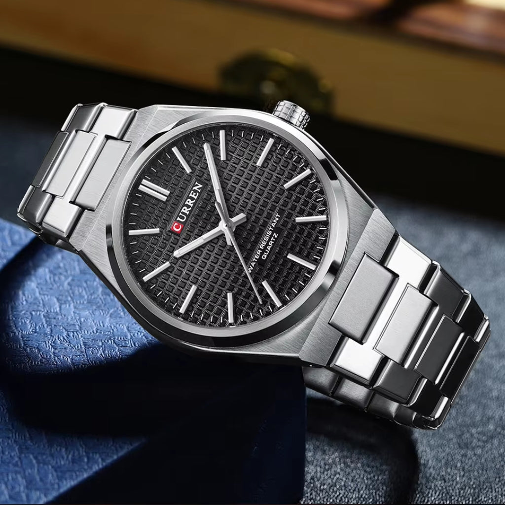 CURREN 8439 Men’s Luxury Watch – Japan Quartz Movement, Business & Sport Waterproof Wristwatch Black dial