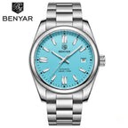 BENYAR 5185 Men’s Automatic Mechanical Turquoise Blue Dial “Oyster Perpetual” Inspired Watch