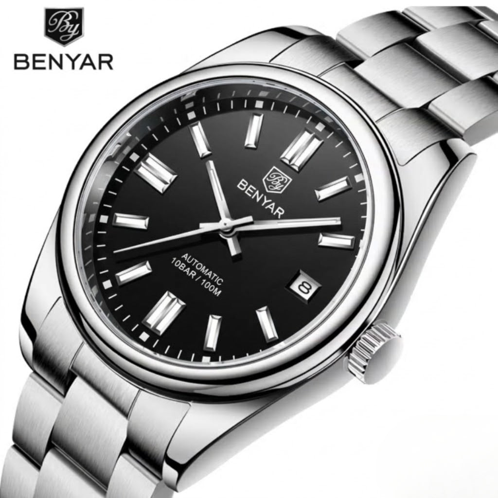 BENYAR 5185 Men’s Automatic Mechanical Classic Black Dial “Oyster Perpetual” Inspired Watch