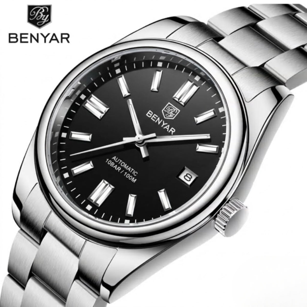 BENYAR 5185 Men’s Automatic Mechanical Classic Black Dial “Oyster Perpetual” Inspired Watch
