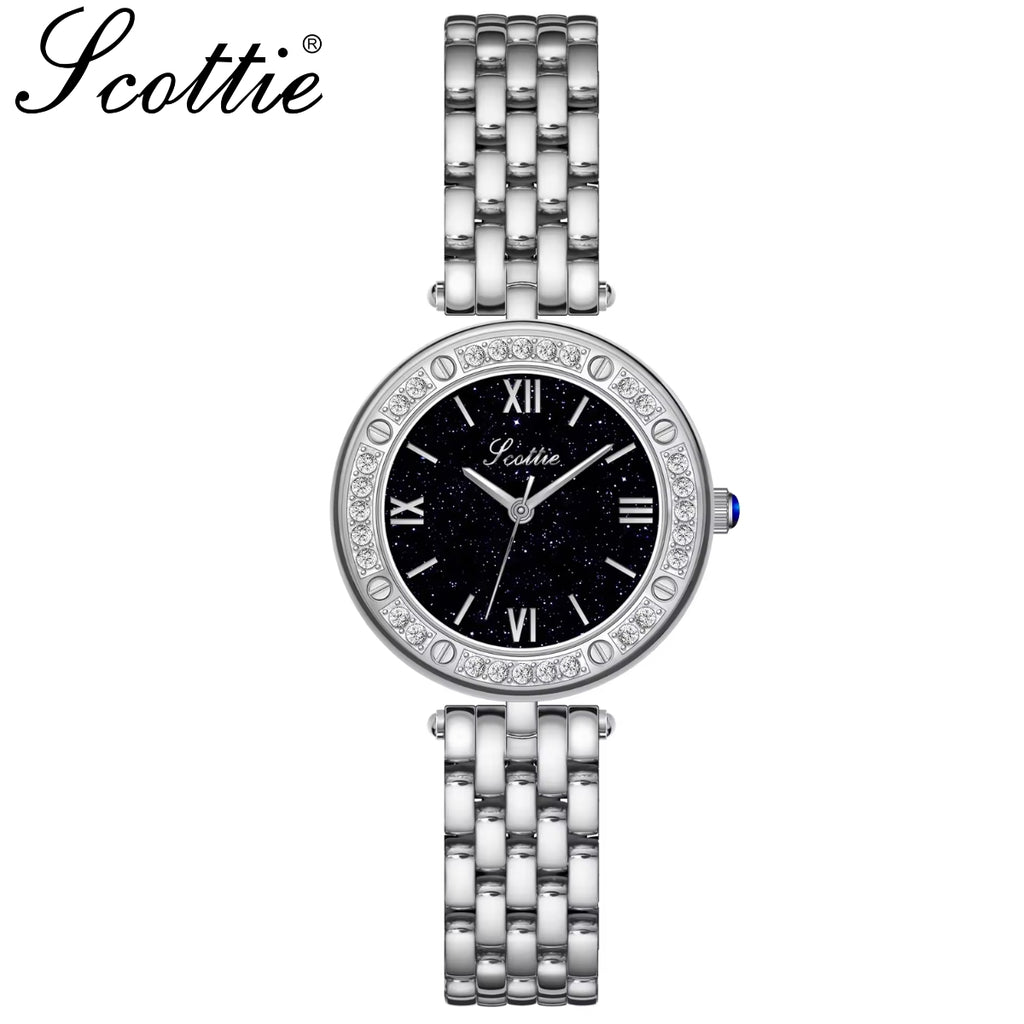 Scottie 9562 Women’s Luxury Fashion Watch –  Quartz Wristwatch White