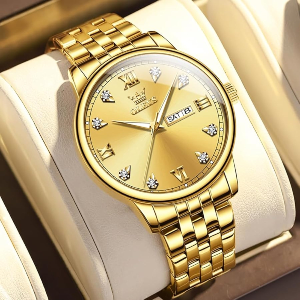 OLEVS 5525 Women’s Luxury Fashion Watch – Premium Quartz Ladies’ Wristwatch Gold
