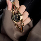 Scottie 9737 Women’s Luxury Watch – New  Shape Alloy Wristwatch with Buckle Clasp Gold and Black