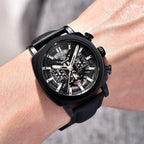 BENYAR 5205 Men's Watch – Sport Chronograph with Luminous Hands Black Dial