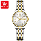 OLEVS 5525 Women’s Luxury Fashion Watch – Premium Quartz Ladies’ Wristwatch Gold and White