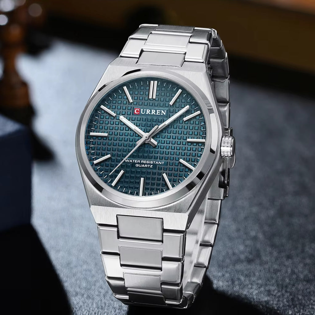 CURREN 8439 Men’s Luxury Watch – Japan Quartz Movement, Business & Sport Waterproof Wristwatch Blue dial