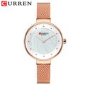 CURREN 9032 New Women’s Bracelet Watch – Simple Luxury Fashion Quartz Wristwatch for Girls Rose Gold