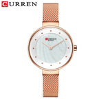 CURREN 9032 New Women’s Bracelet Watch – Simple Luxury Fashion Quartz Wristwatch for Girls Rose Gold